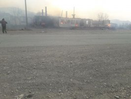 Пожар ликвидируют в районе села Зеркальное Кавалеровского района 2