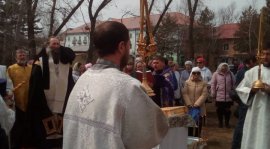 В Арсеньеве освятили купола нового православного храма 0