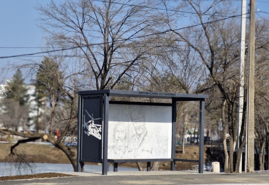 Новый павильон установлен на остановке "Прогресс" по ул. Новикова. Новый павильон установлен на остановке "Прогресс" по ул. Новикова.