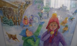 В фойе школы искусств размещены работы учащихся, посвященные зиме и зимнему отдыху 6