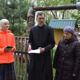 Освящение Креста и купола храма в селе Чернышевка 1