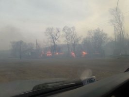 Пожар ликвидируют в районе села Зеркальное Кавалеровского района 1