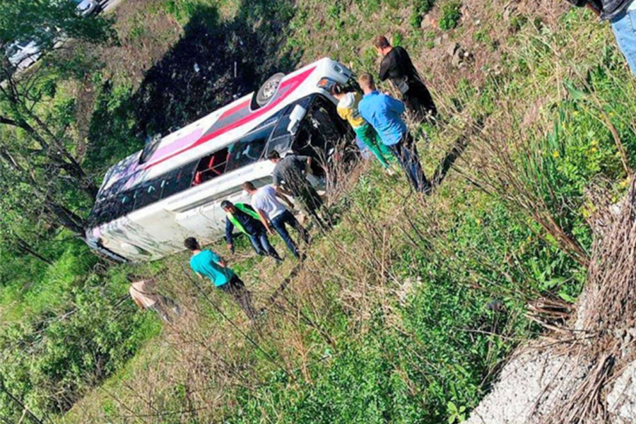 В Приморье перевернулся автобус с китайскими туристами: двое погибших