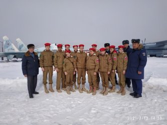 13 февраля 2021 в авиамузей с экскурсией приехали юнармейцы из Сибирцево