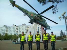 В дни празднования Великой Победы отряды ДНД обеспечили охрану обелиска Славы 0