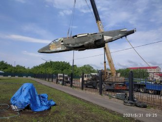 В Арсеньеве штурмовик Су-25 последний раз в своей лётной жизни поднялся в воздух