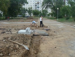 В Арсеньевском городском округе продолжается благоустройство сквера и парка 4