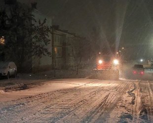 В Арсеньеве ночью, 22 января, начался сильный снег. Снежный циклон накрыл Приморье 2
